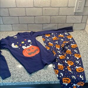 Hanna Andersson Blue Halloween Pajama Set